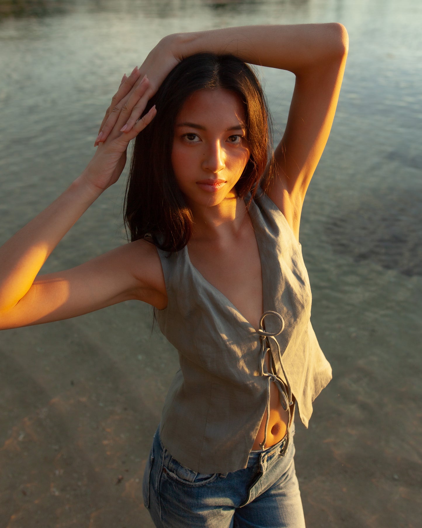 Sade Linen Vest