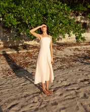 Gaia Linen Dress Blush (clearance)