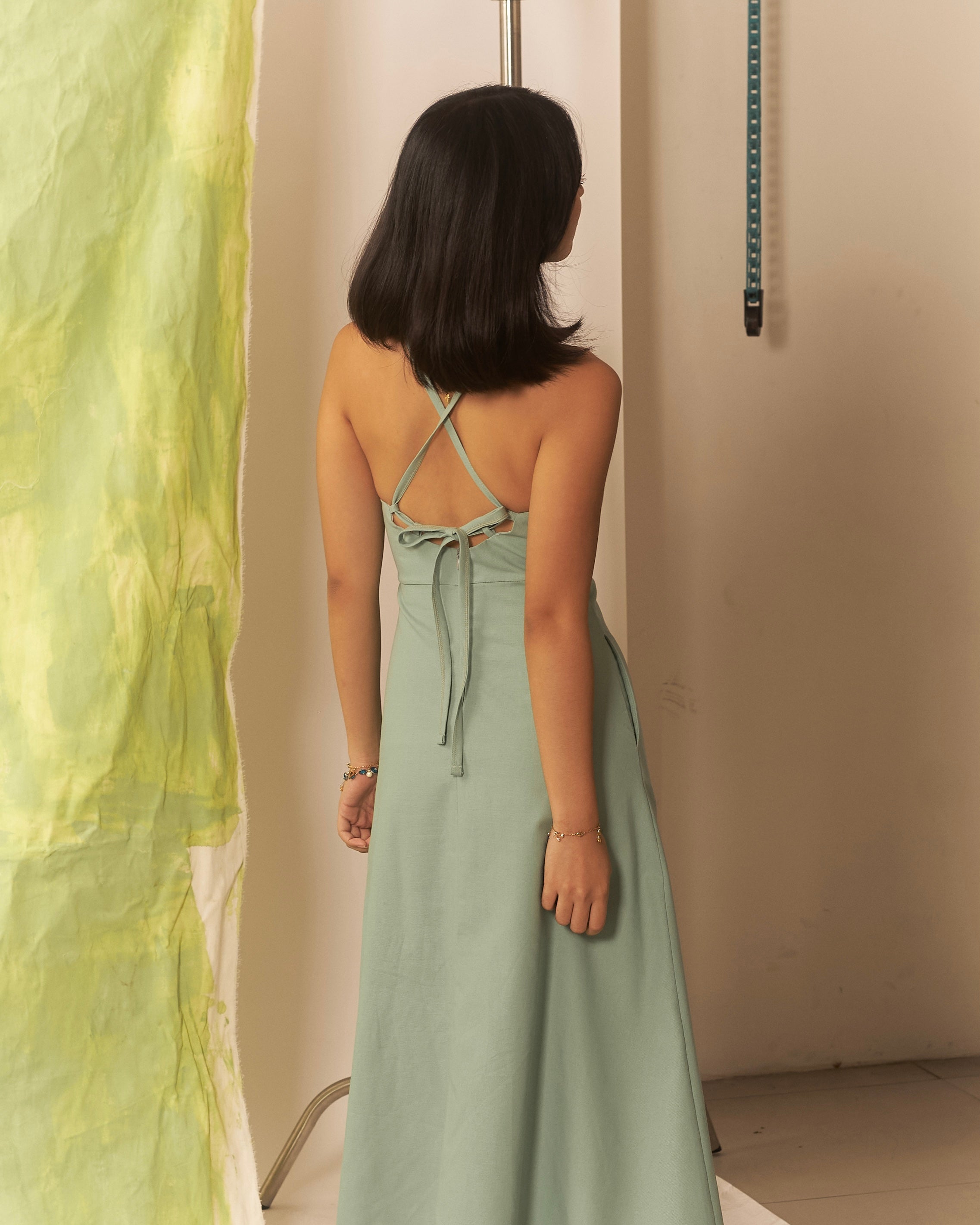 Solana Linen Dress Sea Foam