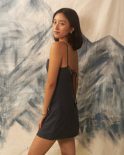 Alaria Linen Dress Denim Blue