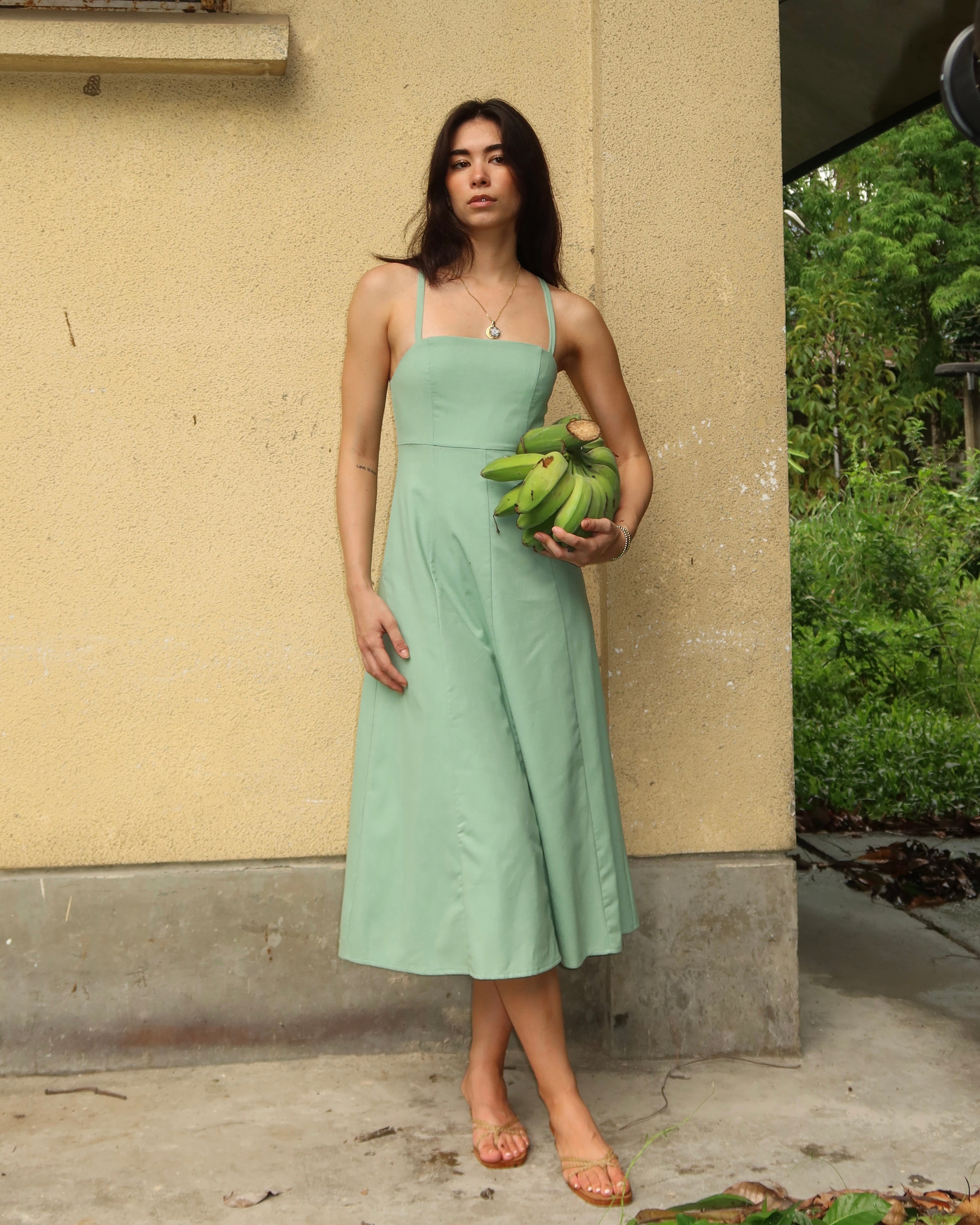 Solana Linen Dress Sea Foam