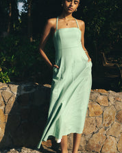 Solana Linen Dress Sea Foam (clearance)