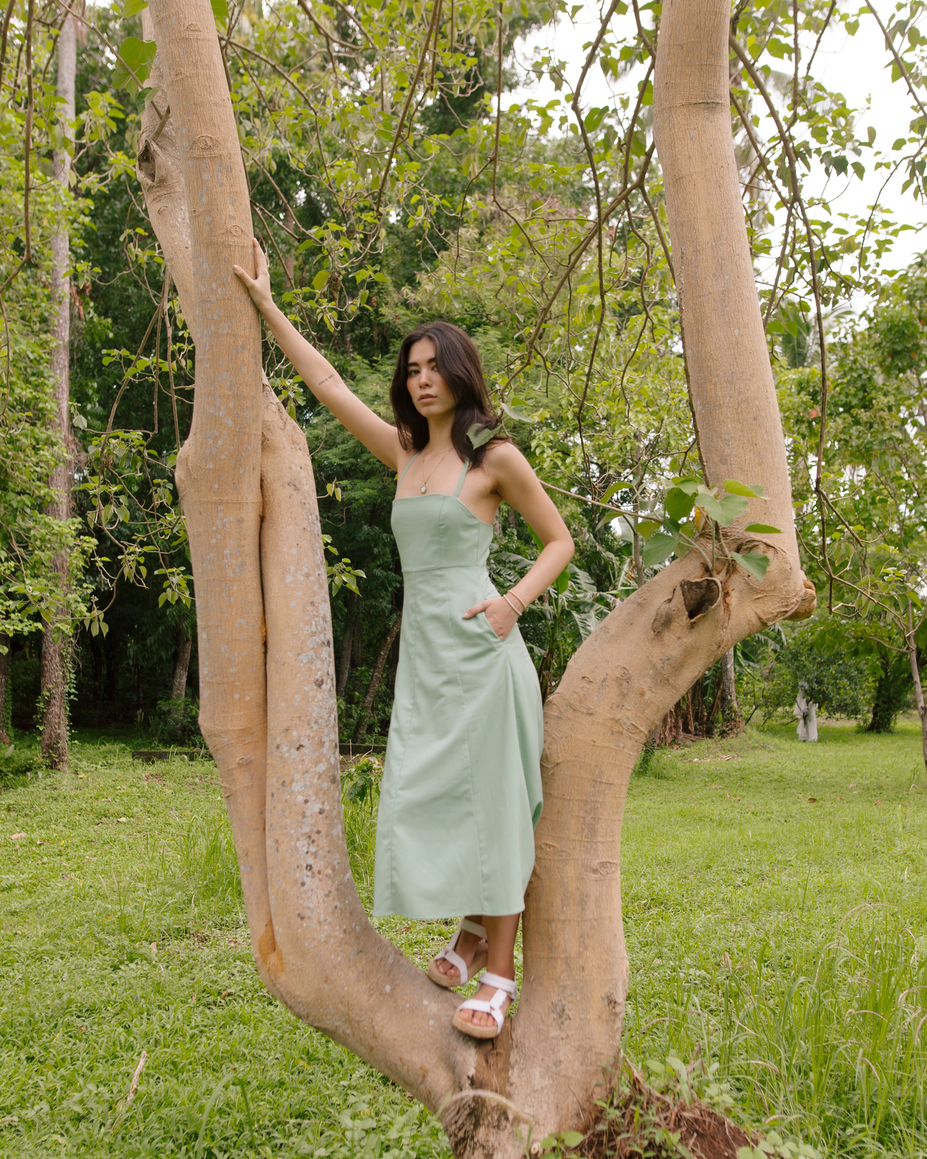 Solana Linen Dress Sea Foam