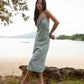 Leona Linen Dress Powder Blue