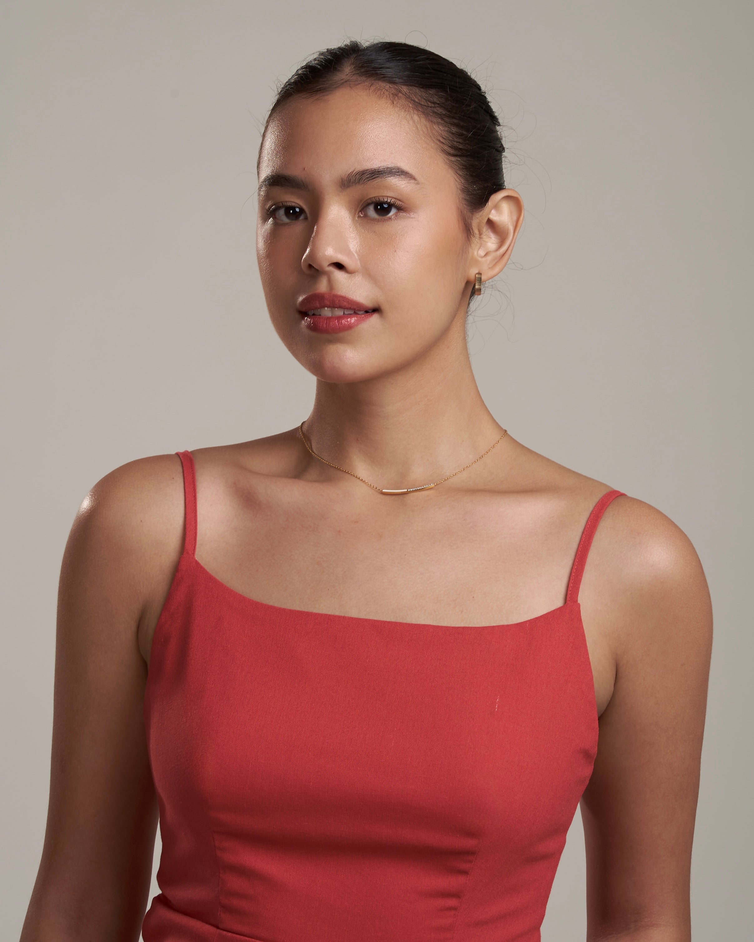 Tabitha Linen Dress Red