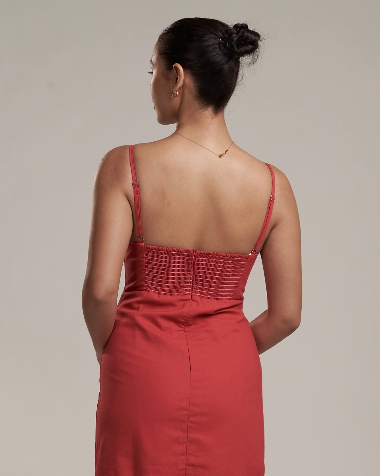 Tabitha Linen Dress Red