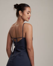 Alaria Linen Dress Denim Blue