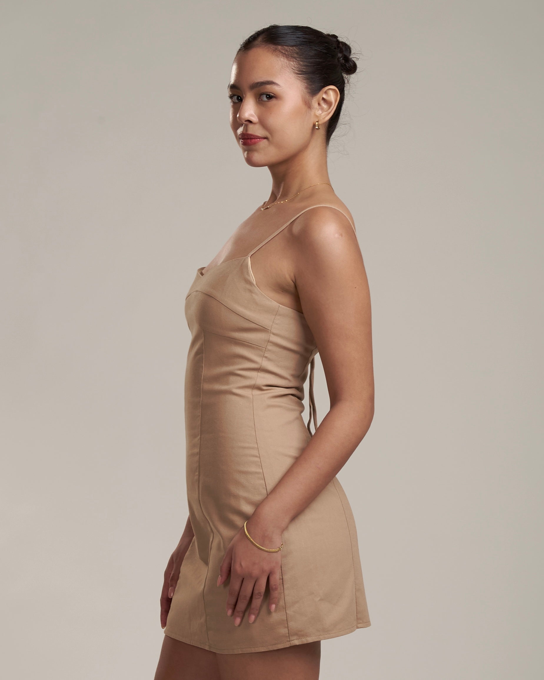 Alaria Linen Dress Sand