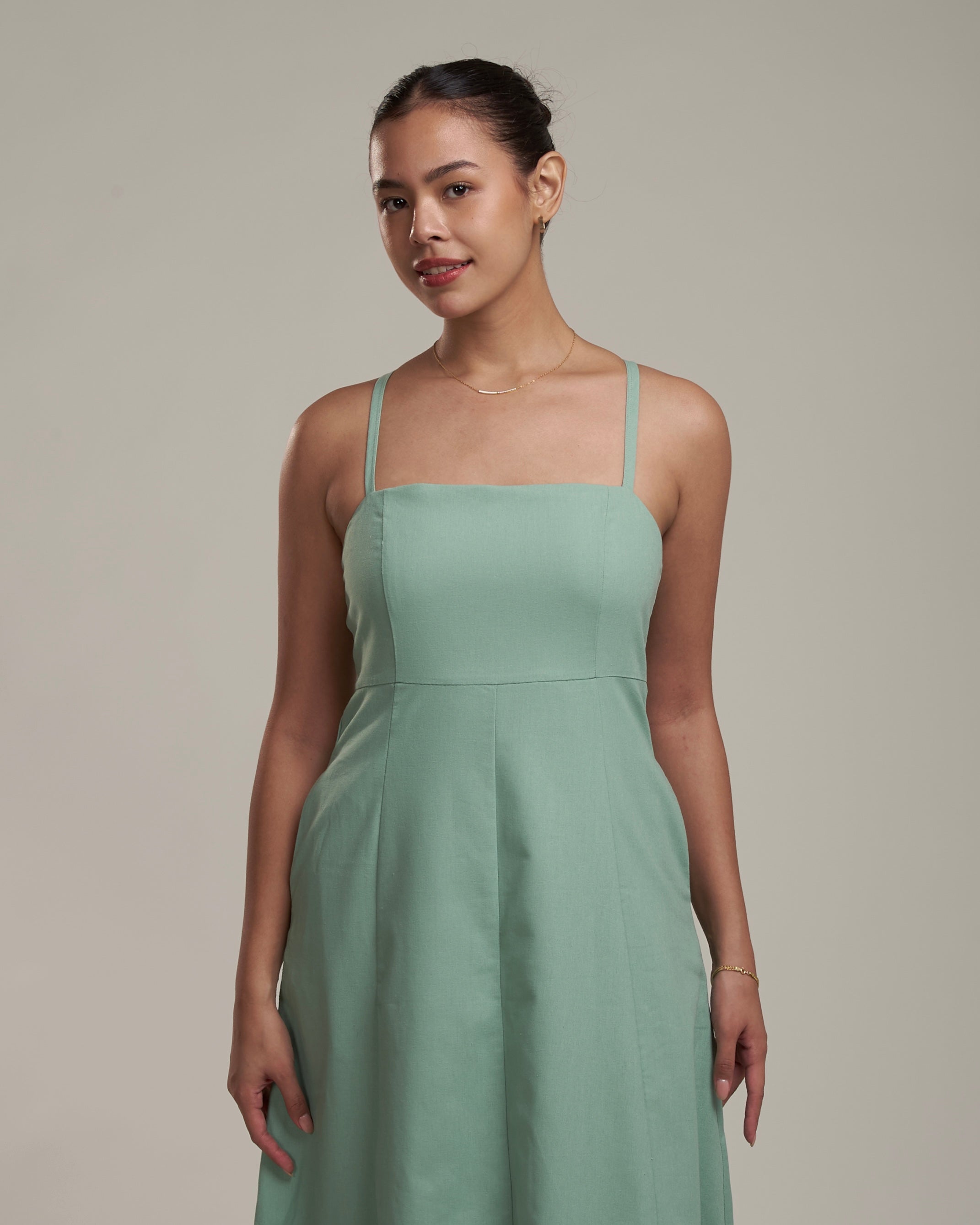 Solana Linen Dress Sea Foam