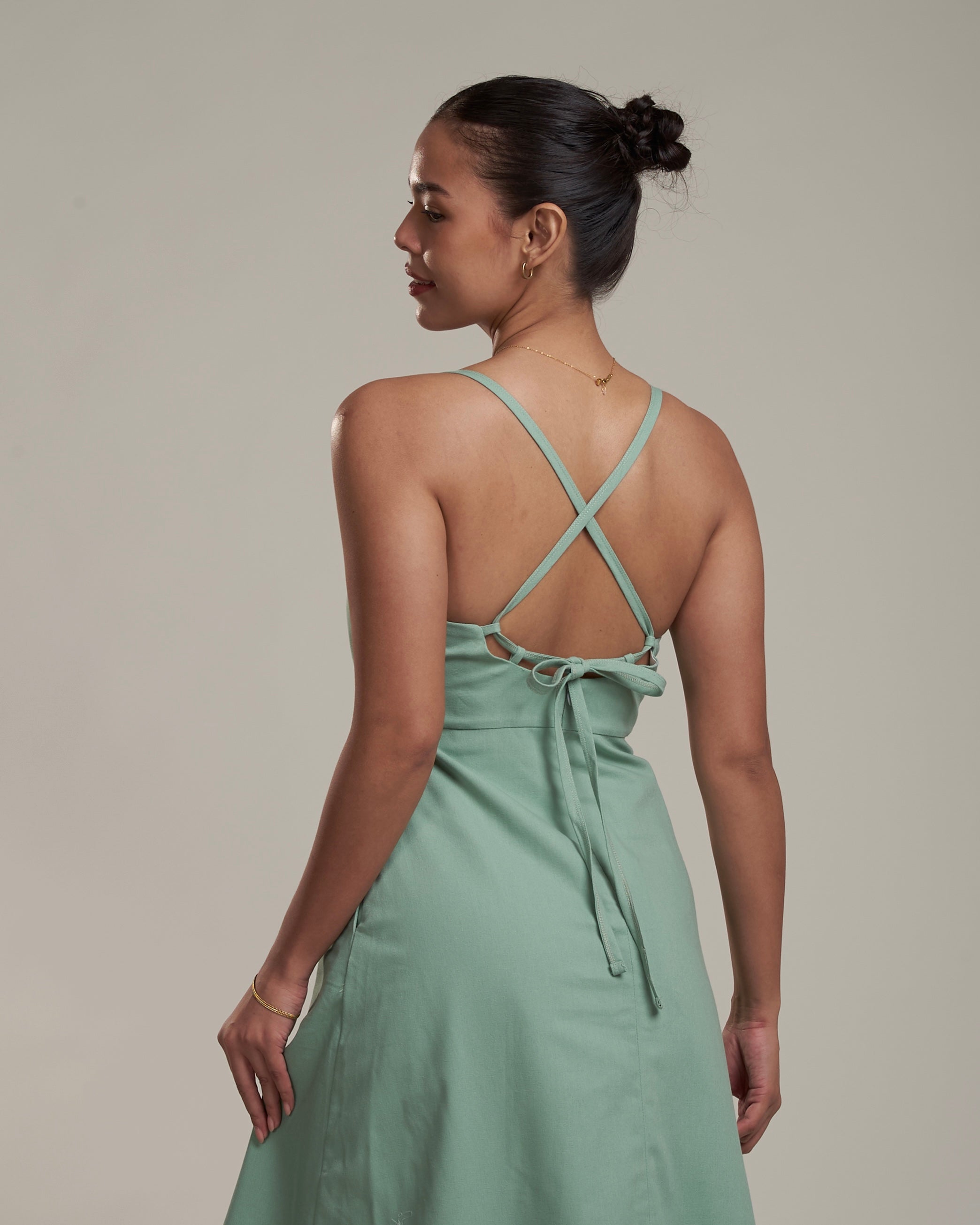 Solana Linen Dress Sea Foam