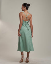 Solana Linen Dress Sea Foam