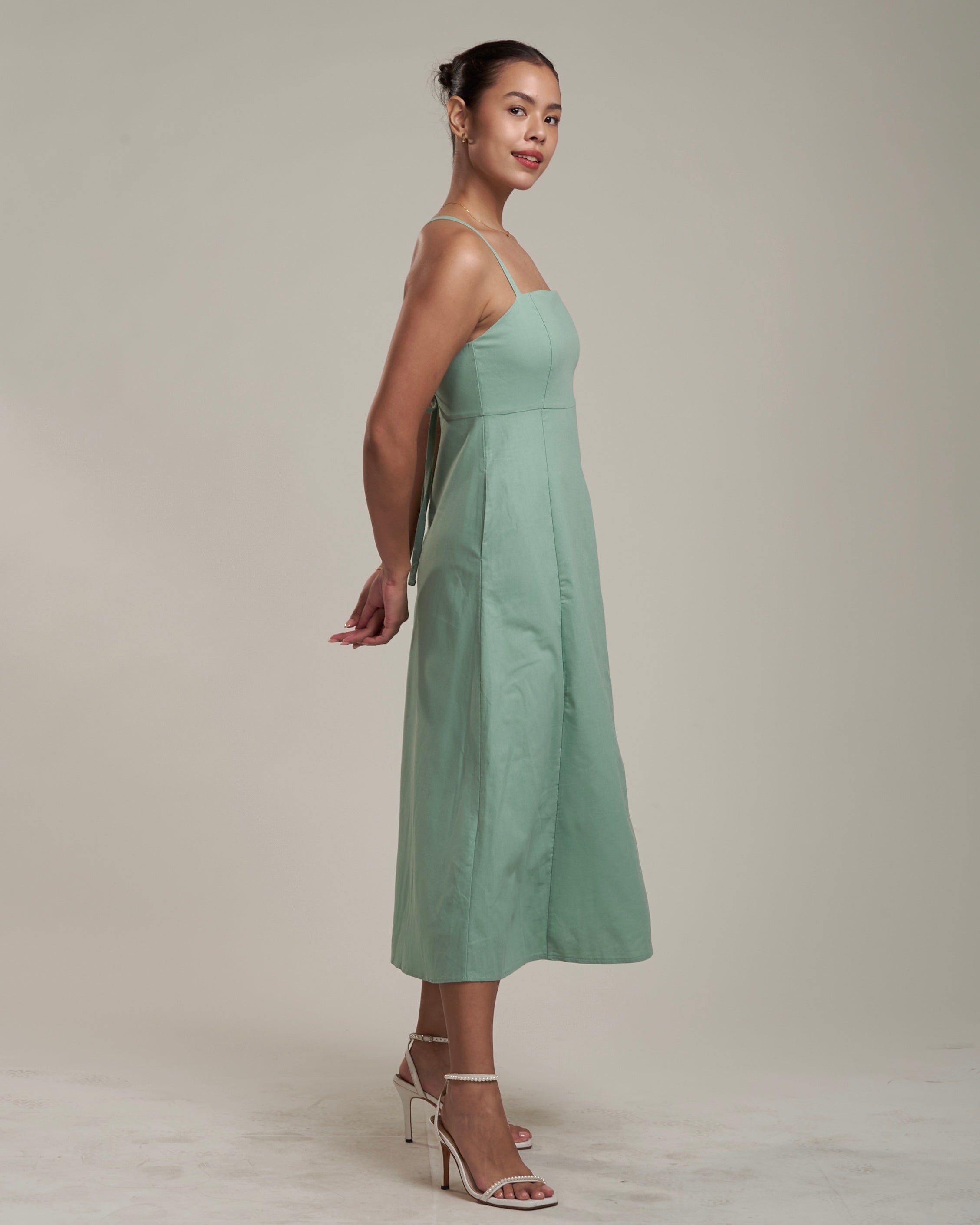 Solana Linen Dress Sea Foam
