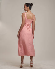 Daniella Linen Dress Peony