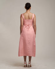 Daniella Linen Dress Peony