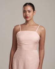 Gaia Linen Dress Blush