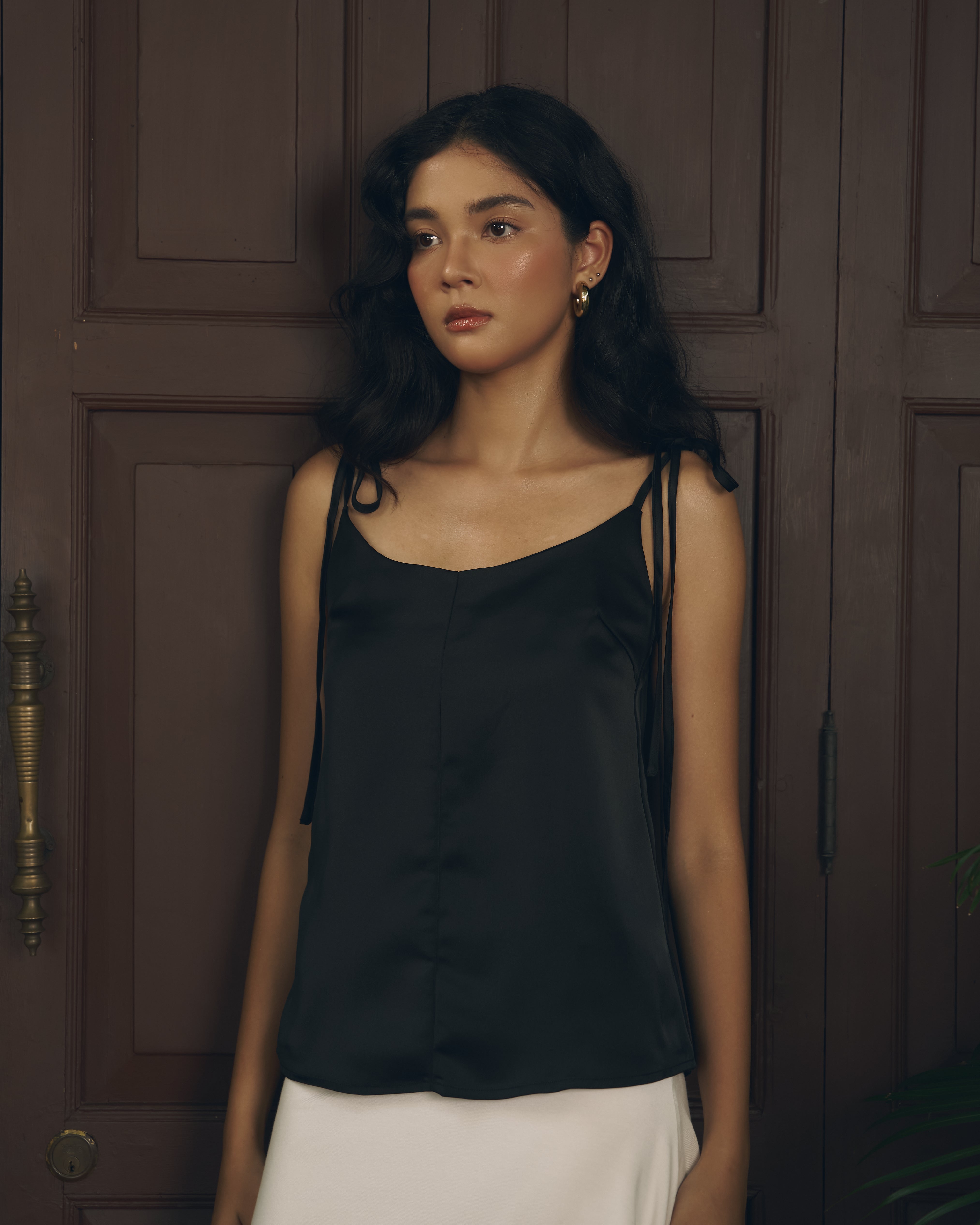 Brynn Silk Black Top