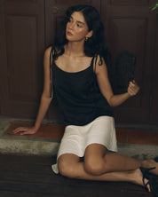 Brynn Silk Black Top