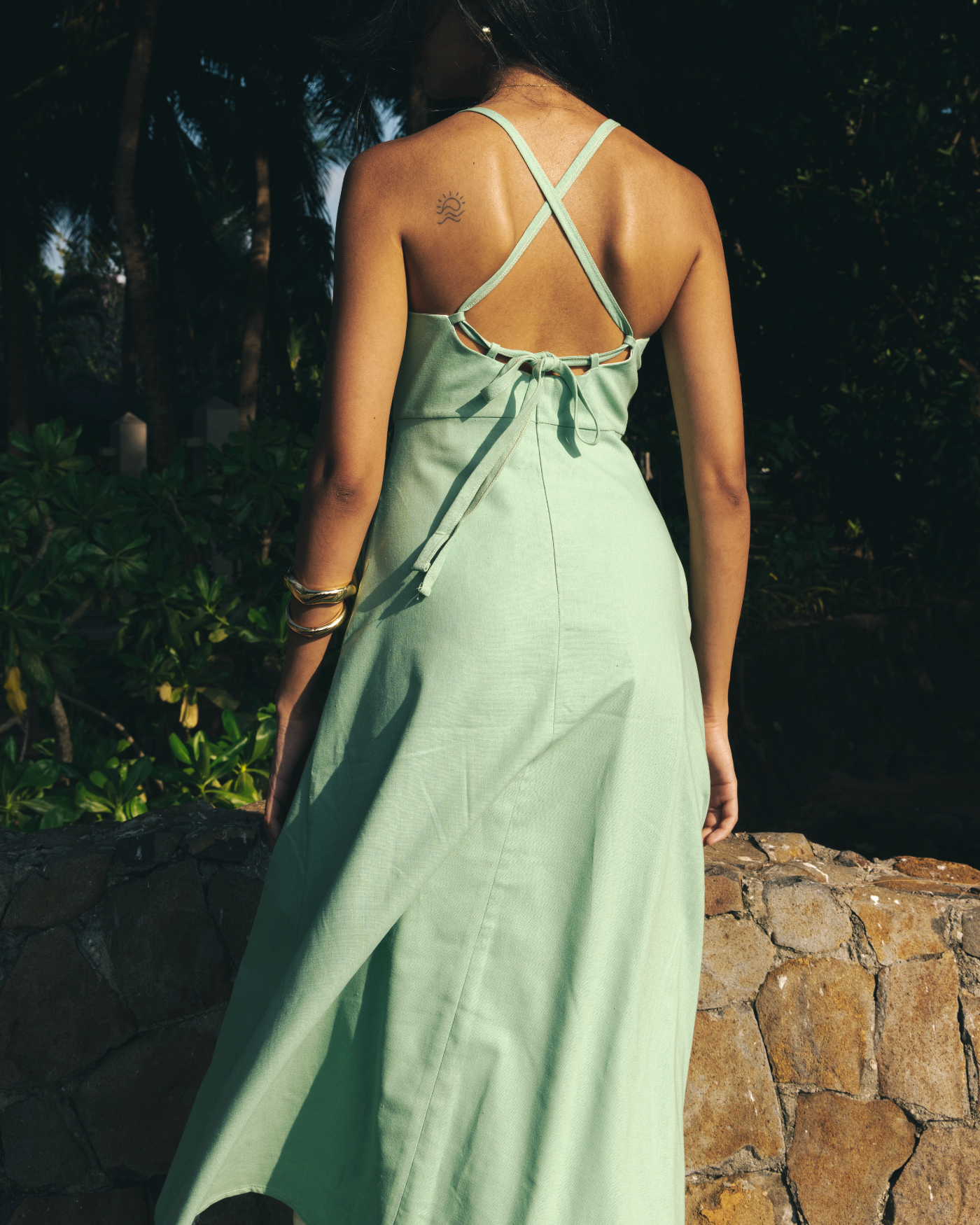 Solana Linen Dress Sea Foam (clearance)