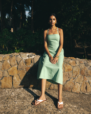 Solana Linen Dress Sea Foam (clearance)
